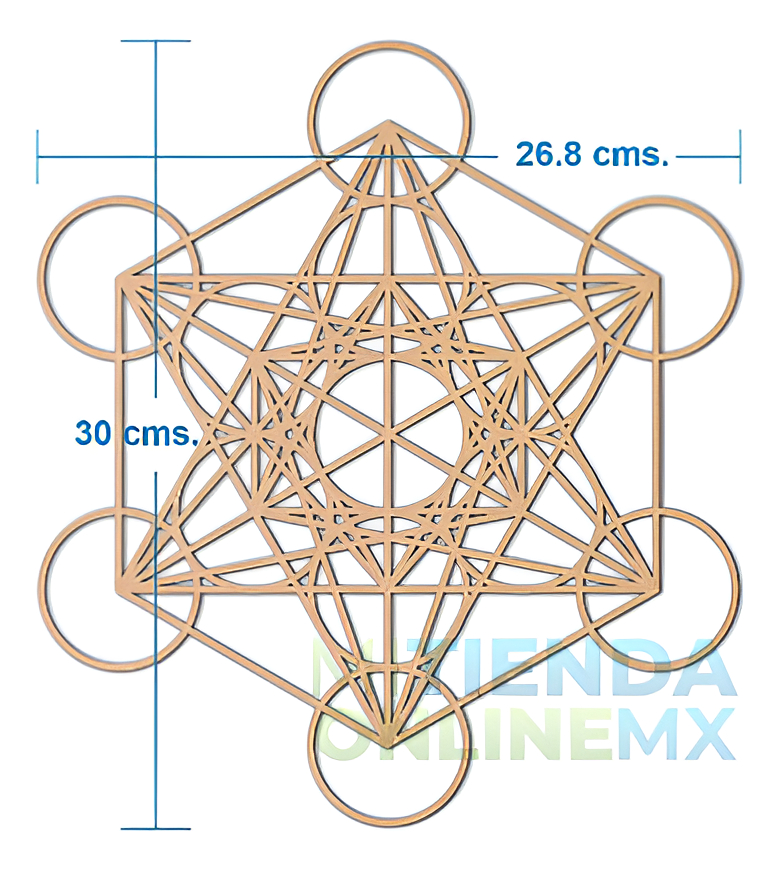 Cuadro Cubo Metatron Muro Pared Decorativo 30x27