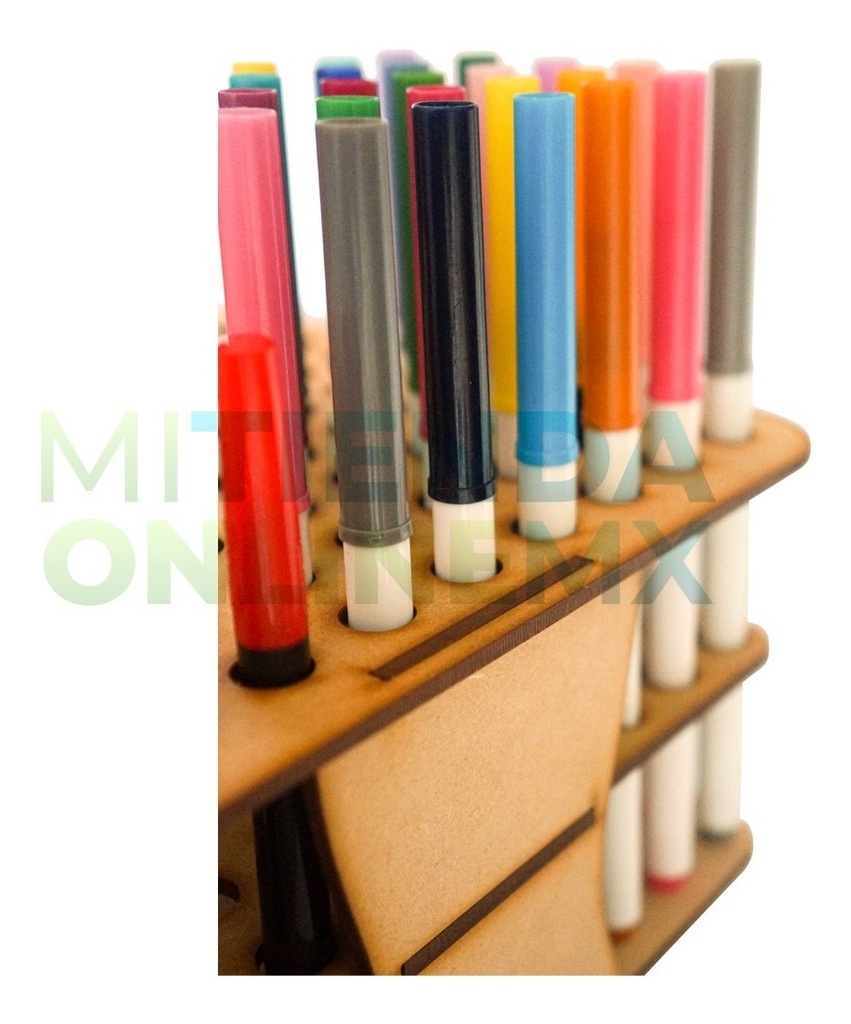 Porta Plumones De Mdf Para 100 Crayola Super Tips