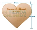 Corazon Firmas Personalizado Boda Recuerdo San Valentin Mdf