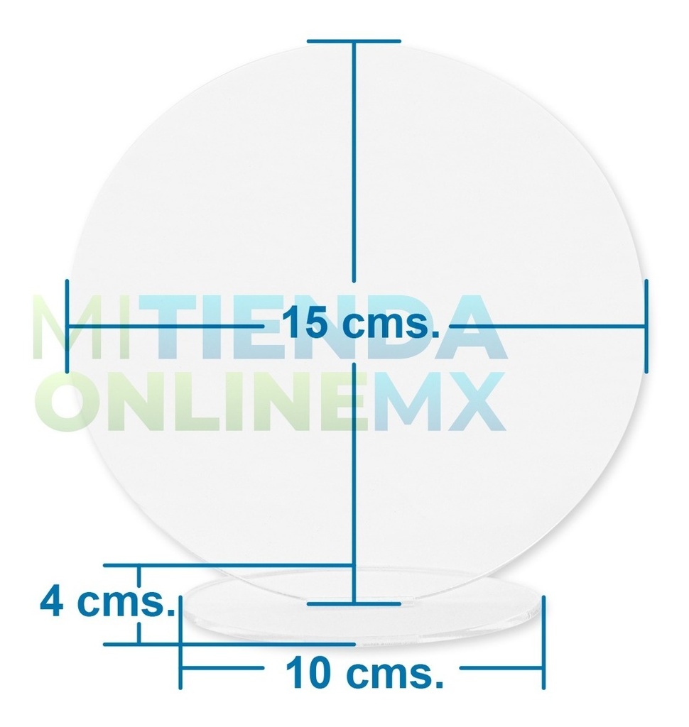 Circulo Con Base Decoración Centro De Mesa Acrilico 3mm