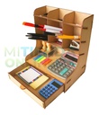 Organizador Escritorio Cajonera Lapices Arte Mdf 3mm