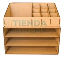 Organizador Escritorio Lápices Plumones Arte Mdf
