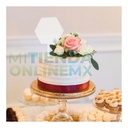 Cake Topper Hexagonal Acrilico 3mm - 5 Pzs.