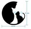 Animales Gato Vinil Decorativo - 30x30 Cm