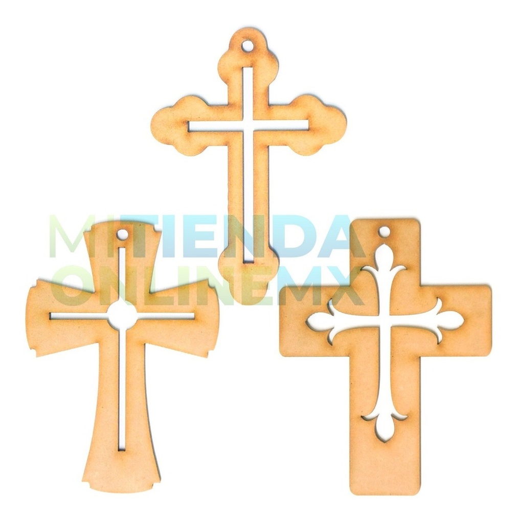 Cruz Mdf Recuerdo Bautizo Primera Comunión  - Pack 50  