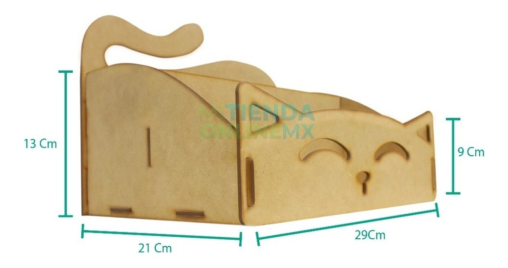 Organizador Escritorio Gatito Mdf 3mm