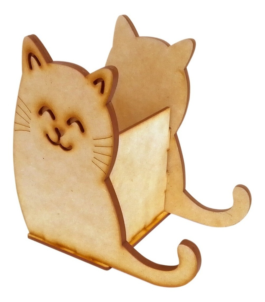 Portalápices Lapicero Colores Arte Gatito Mdf 3mm