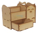 Organizador Lapicera Escritorio Gatito Mdf 3mm