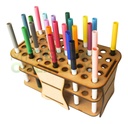 Porta Plumones De Mdf Para 50 Crayola Super Tips