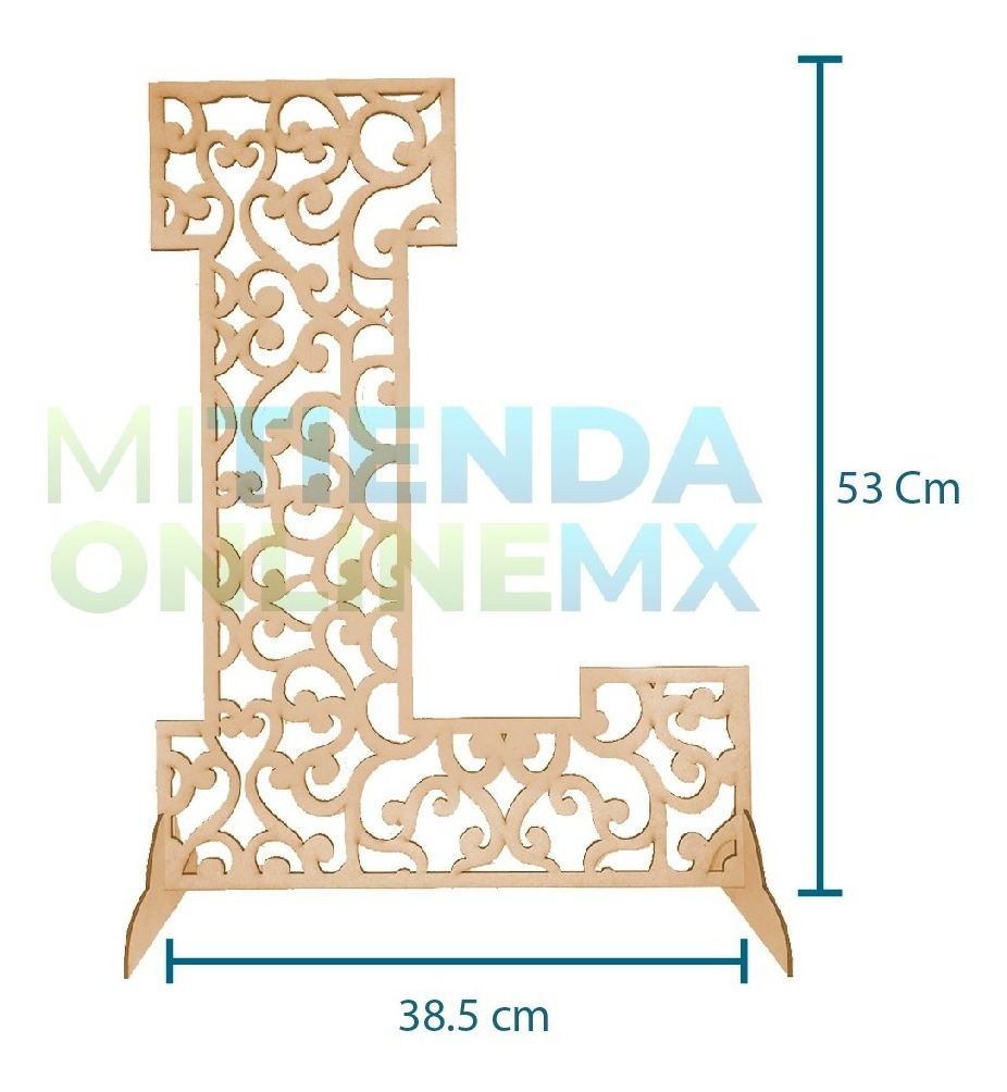 Letrero Love San Valentin Mdf Corte Laser 50 Cm 3mm
