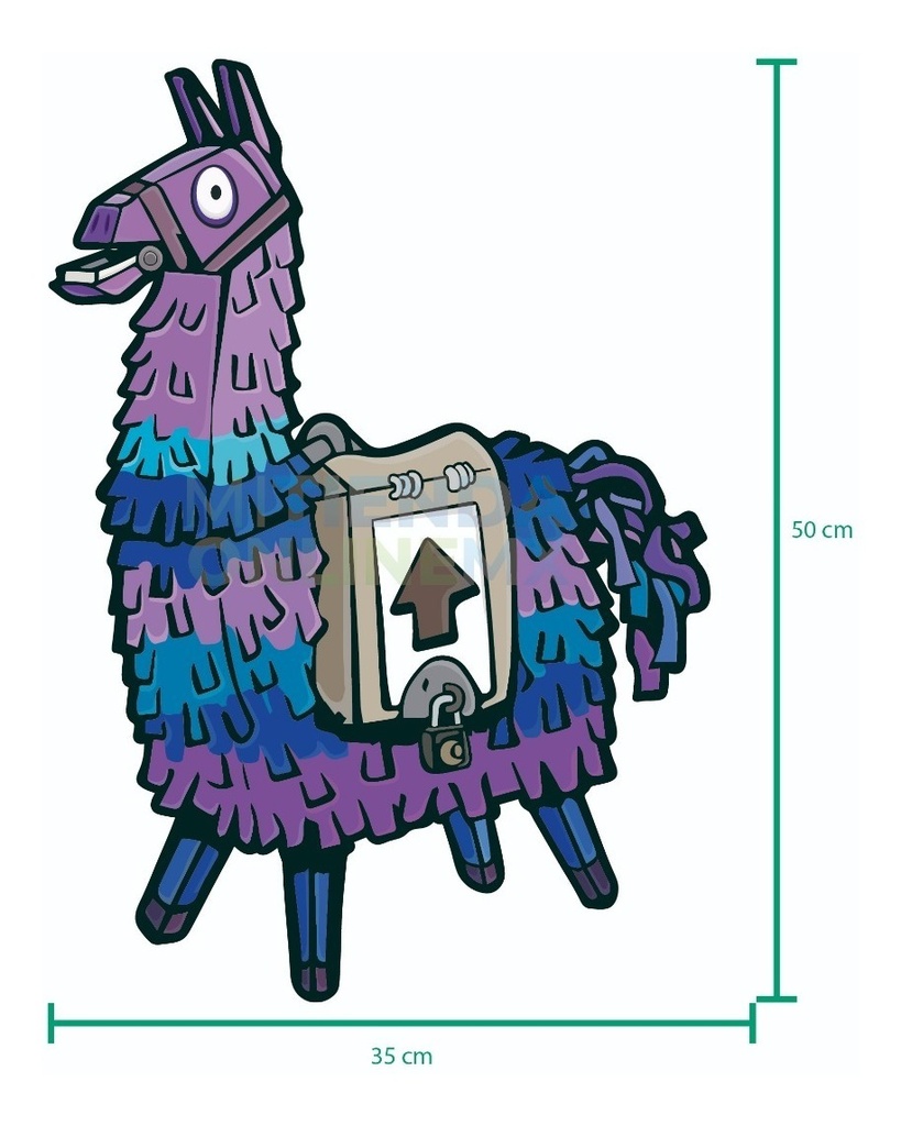 Cuadro Llama Fornite Anime Mdf 6 Mm - Mediano