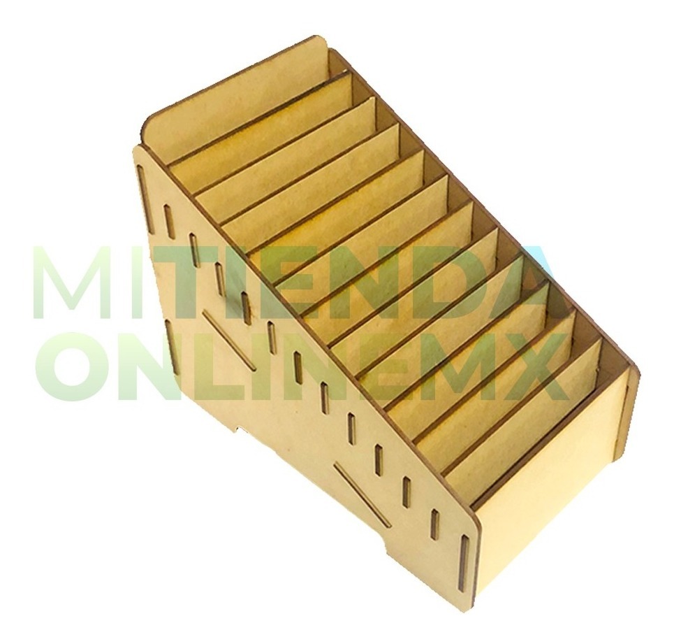 Caja Comandero Organizador Mdf Con 12 Espacios