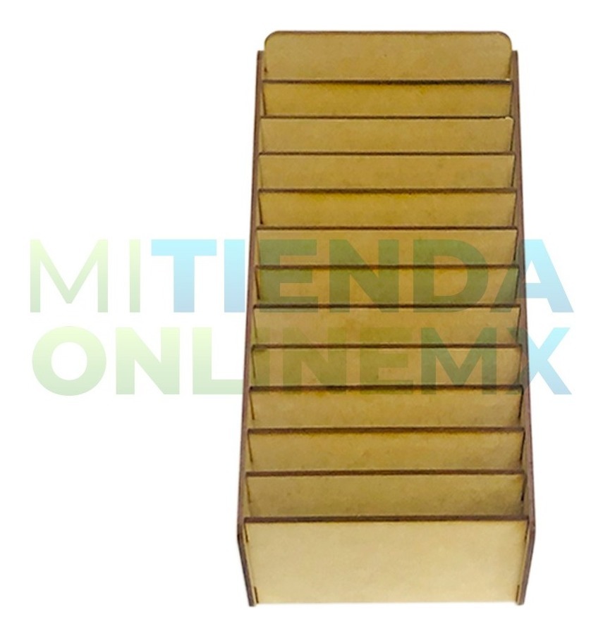 Caja Comandero Organizador Mdf Con 12 Espacios
