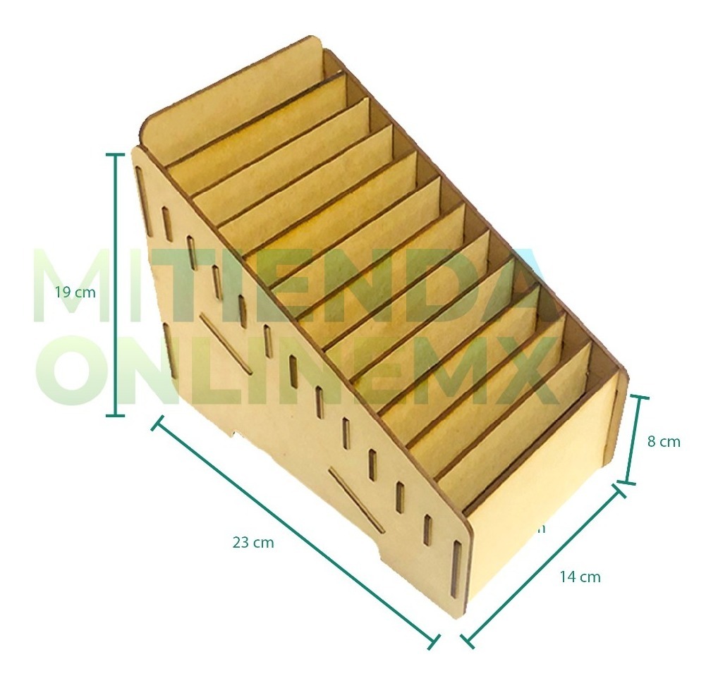 Caja Comandero Organizador Mdf Con 12 Espacios