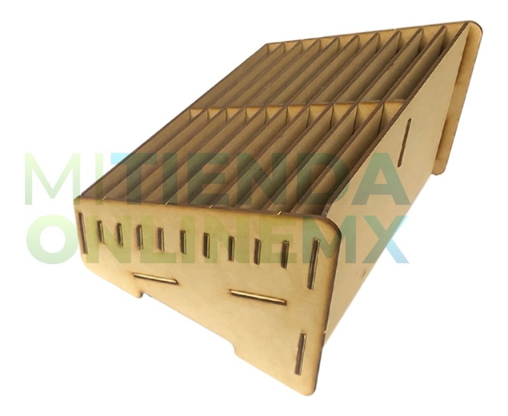 Caja Comandero Organizador Mdf Con 20 Espacios