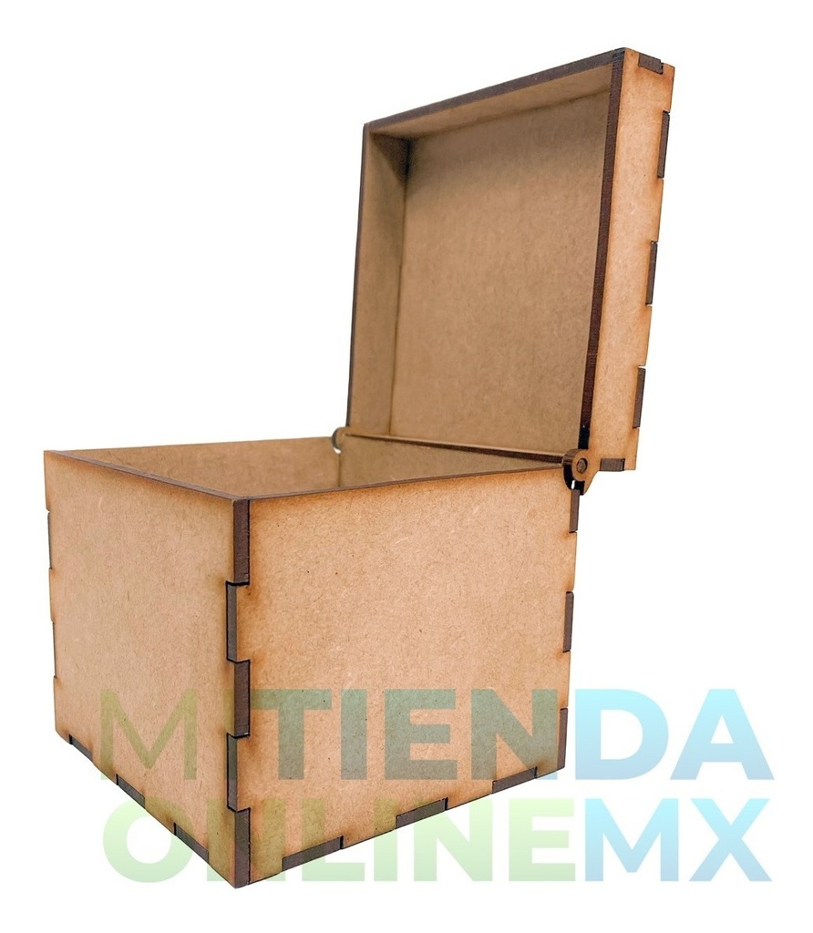 Caja Mdf 15 X 15 X 15 Baul Cuadrado Recuerdito Alhajero