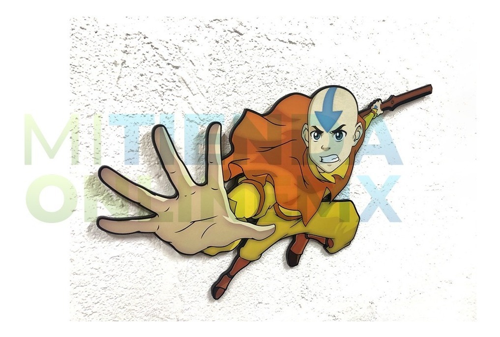 Cuadro Anime Aang Avatar Mdf 6mm - Mediano