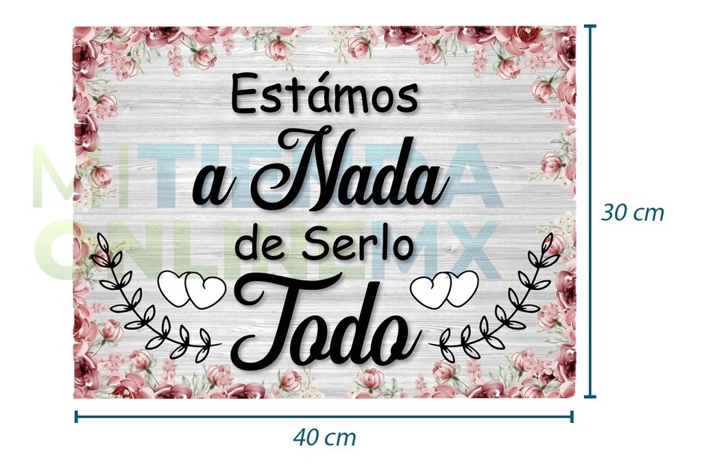 Letrero Cuadro Pajes Boda Decoración - 40x30cm