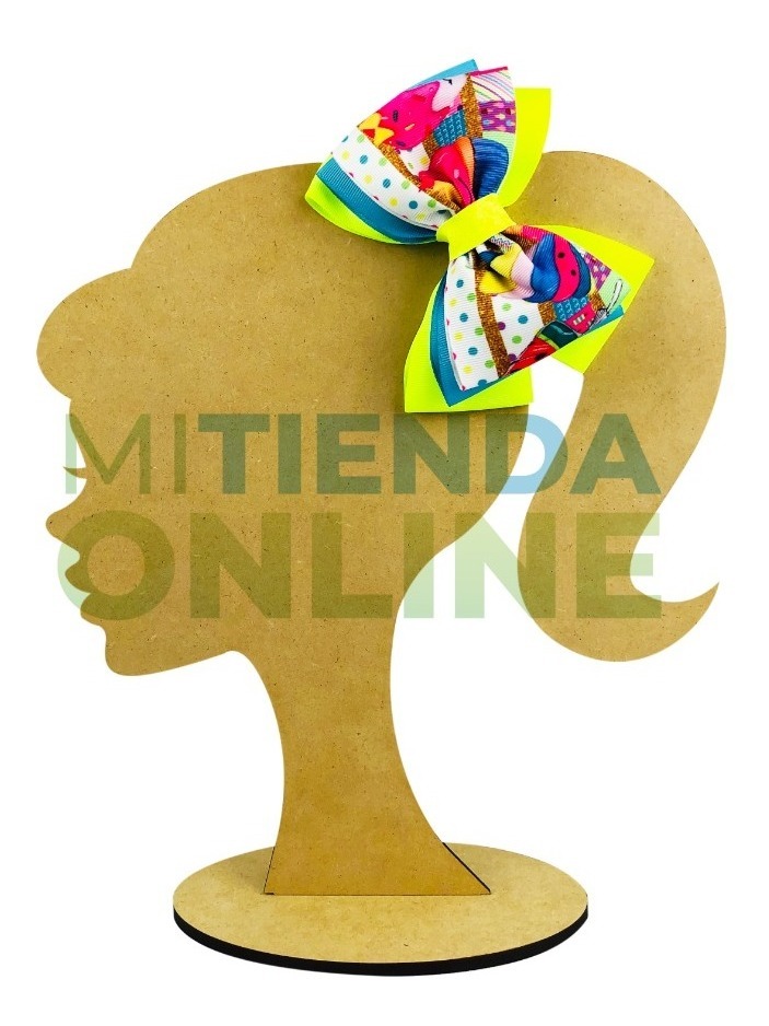 Centro De Mesa Barbie Mdf Moños Princesa Exhibidor 15 Piezas