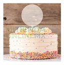 Cake Topper Circular Acrilico 3mm - 50 Pzs. 