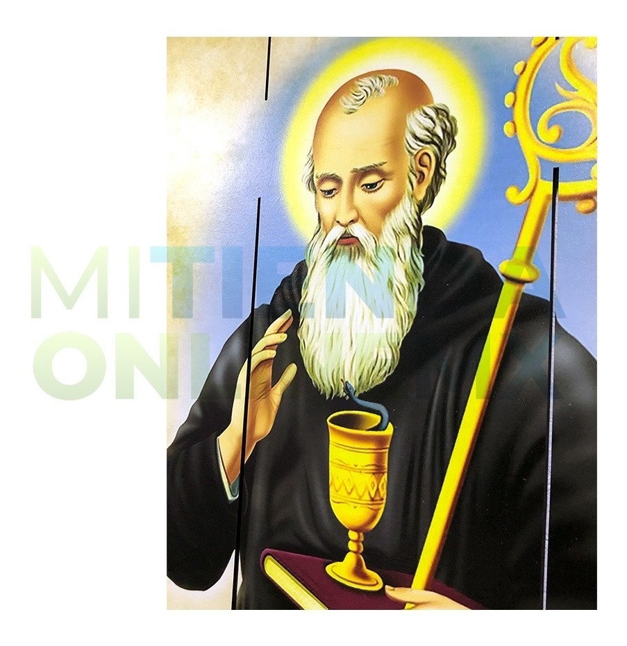 Cuadro San Benito De Nursía Impresión Directa Mdf 30x25cm