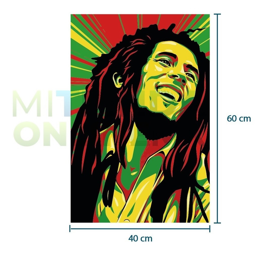 Cuadro Decorativo Bob Marley - Mdf 6mm 