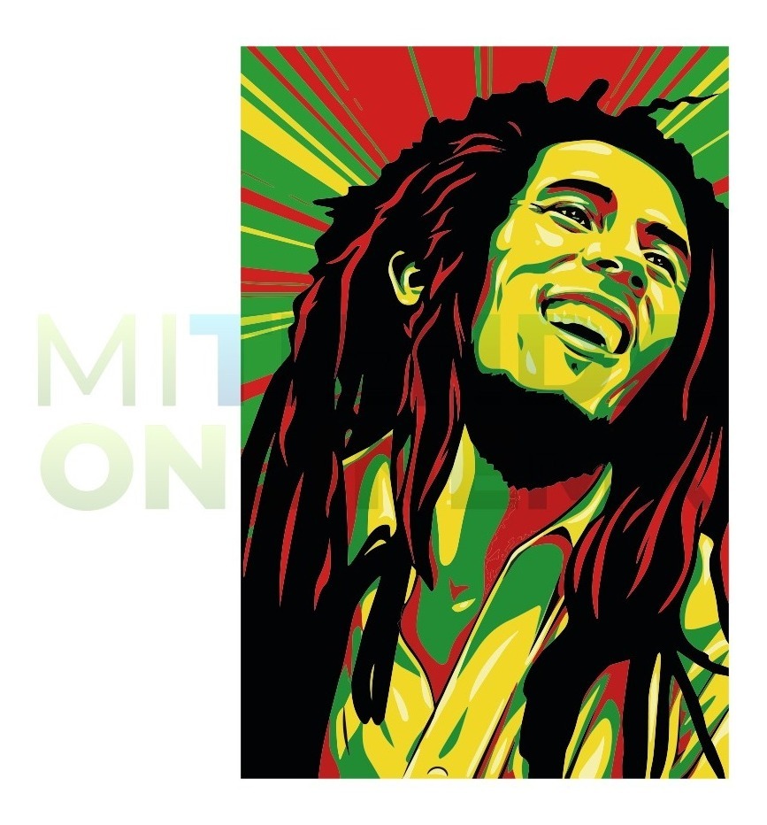 Cuadro Decorativo Bob Marley - Mdf 6mm 