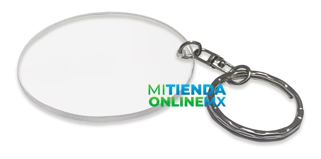 Llaveros Acrílico Redondo Cadena- 1.5cm Diámetro (pack 20) 