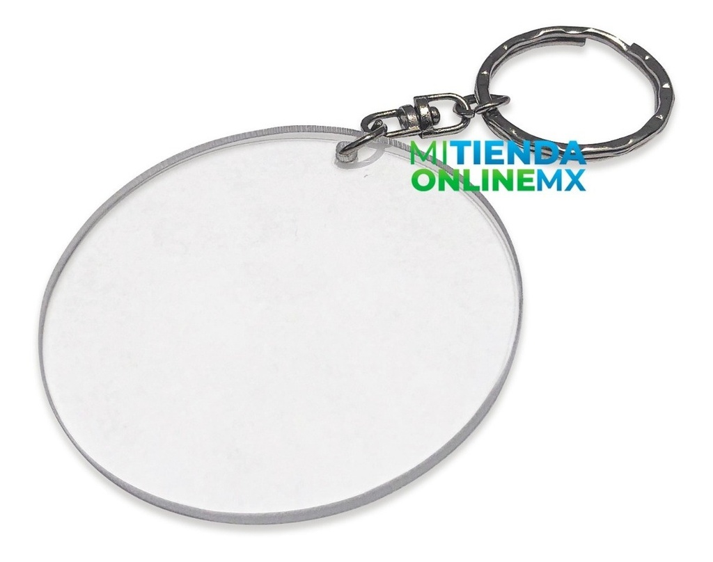 Llaveros Acrílico Redondo Cadena- 1.5cm Diámetro (pack 20) 
