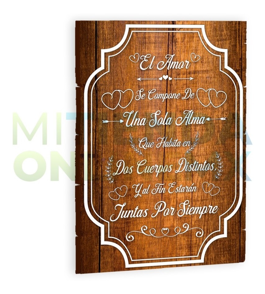 Letrero Cuadro Pajes Boda Decoración - 40x60cm