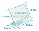 Porta Precio Acrílico De 2mm 5.5x3.5 Cm (pack 10 Pzas)