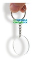 Llaveros Acrilico Redondos 3.8cm Herraje De Cadena 50 Piezas