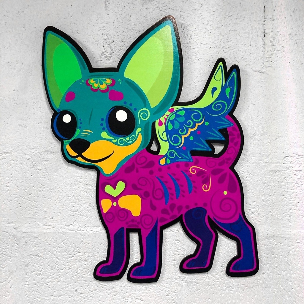 Cuadro Perro Alebrije Impresión Directa (mdf 6mm) Chico