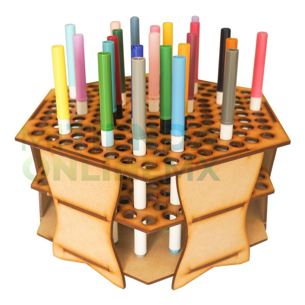 Porta Plumones De Mdf Para 150 Crayola Super Tips