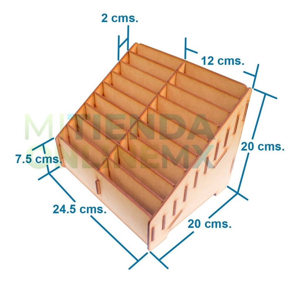 Caja Organizador Exhibidor Mdf Para 18 Teléfono Pack 6