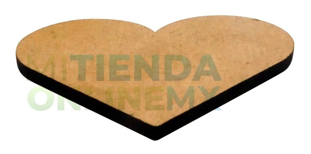100 Piezas De Corazón Natural 15 Cm En Mdf Madera 3mm