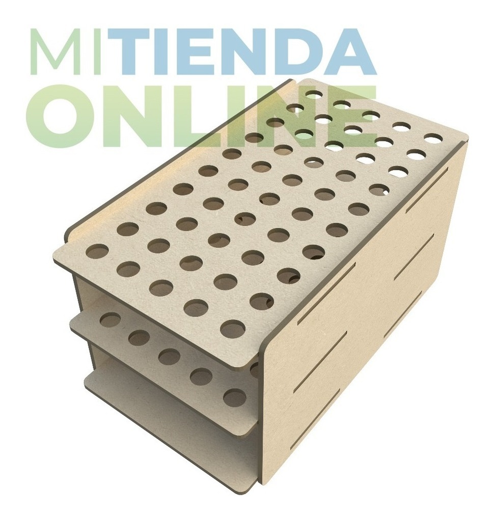 Porta Plumones De Mdf Para 50 Crayola Super Tips M2