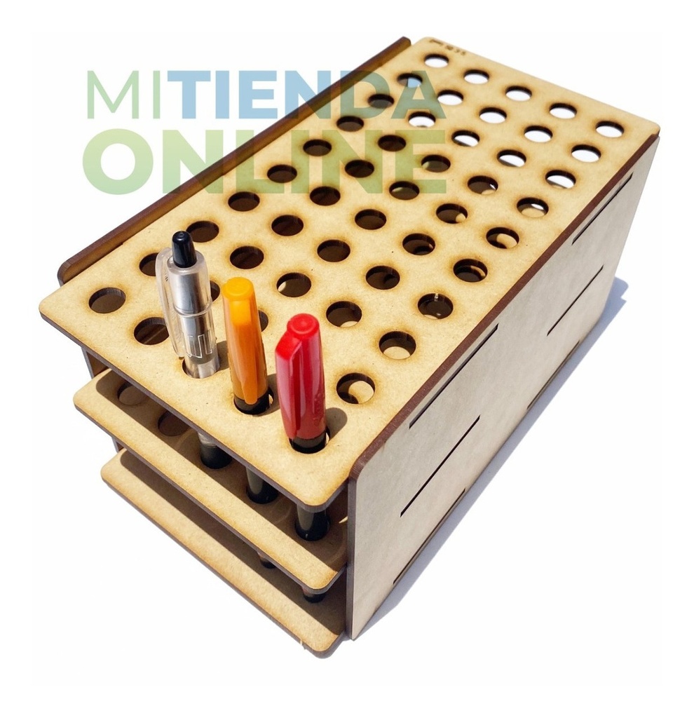 Porta Plumones De Mdf Para 50 Crayola Super Tips M2
