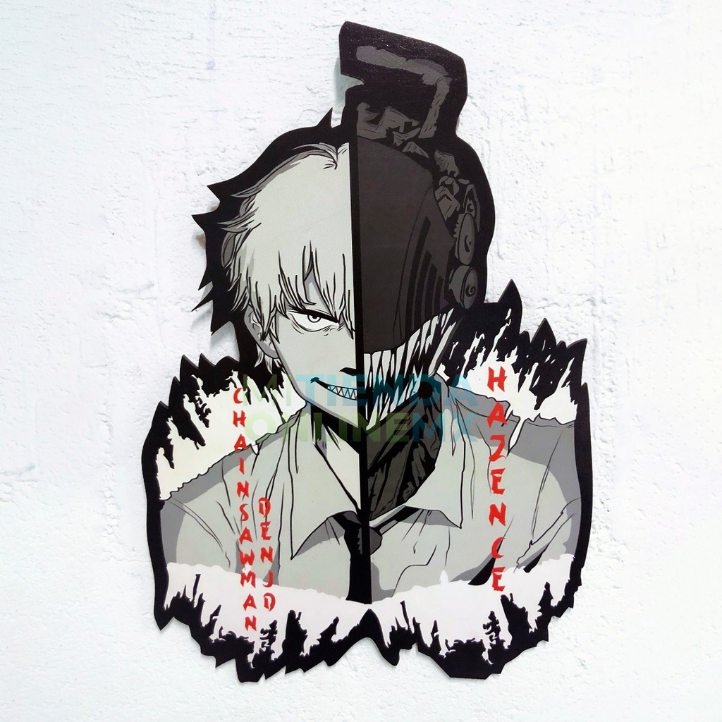 Cuadro Decorativo Chainsaw Man Anime Mdf 6 Mm - Mediano