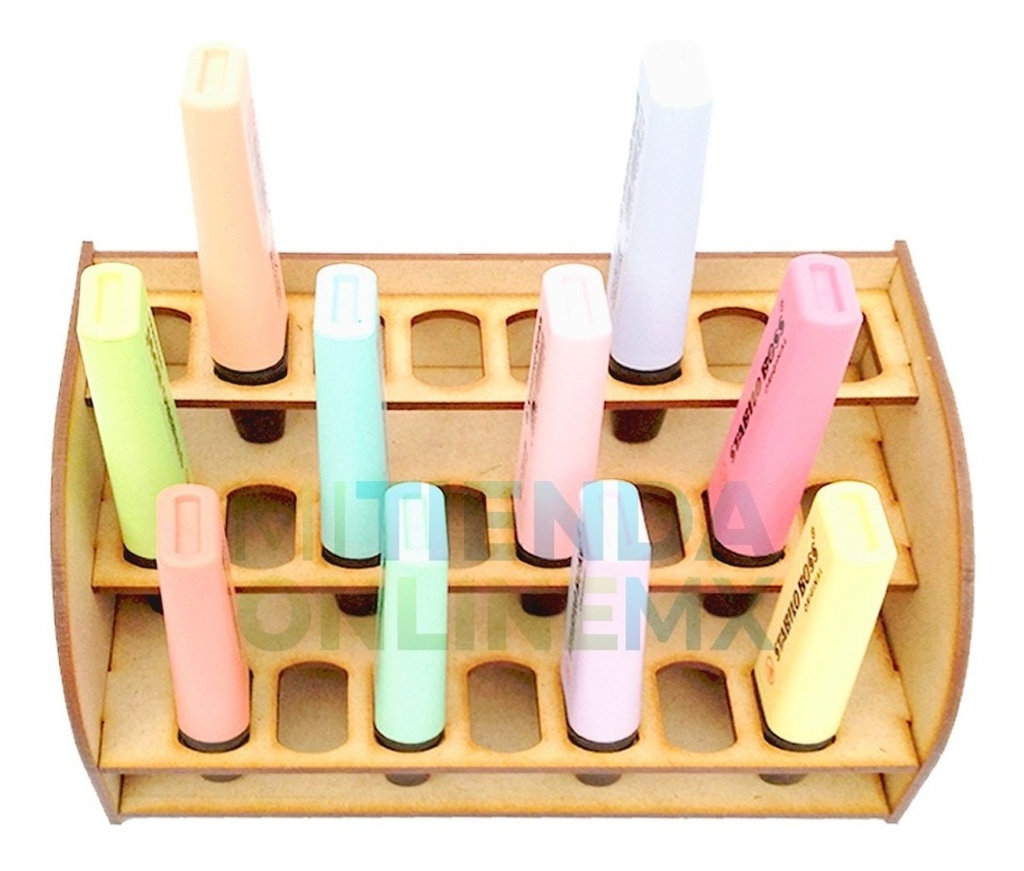 Organizador Para 24 Stabilo Boss Mdf 3mm Cajonera