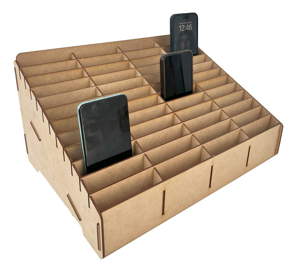 Caja Organizador Exhibidor Mdf Para 48 Telefono Celular