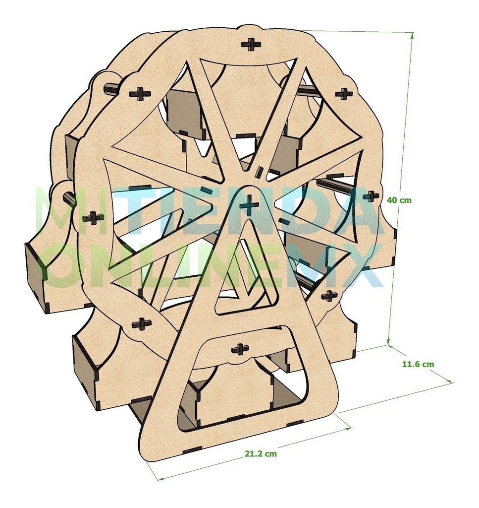 Rueda Fortuna Mesa Postres Candy Bar Mdf