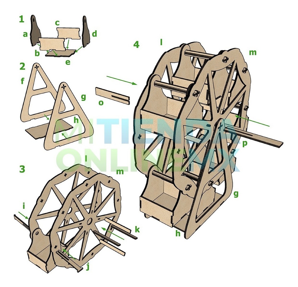 Rueda Fortuna Mesa Postres Candy Bar Mdf