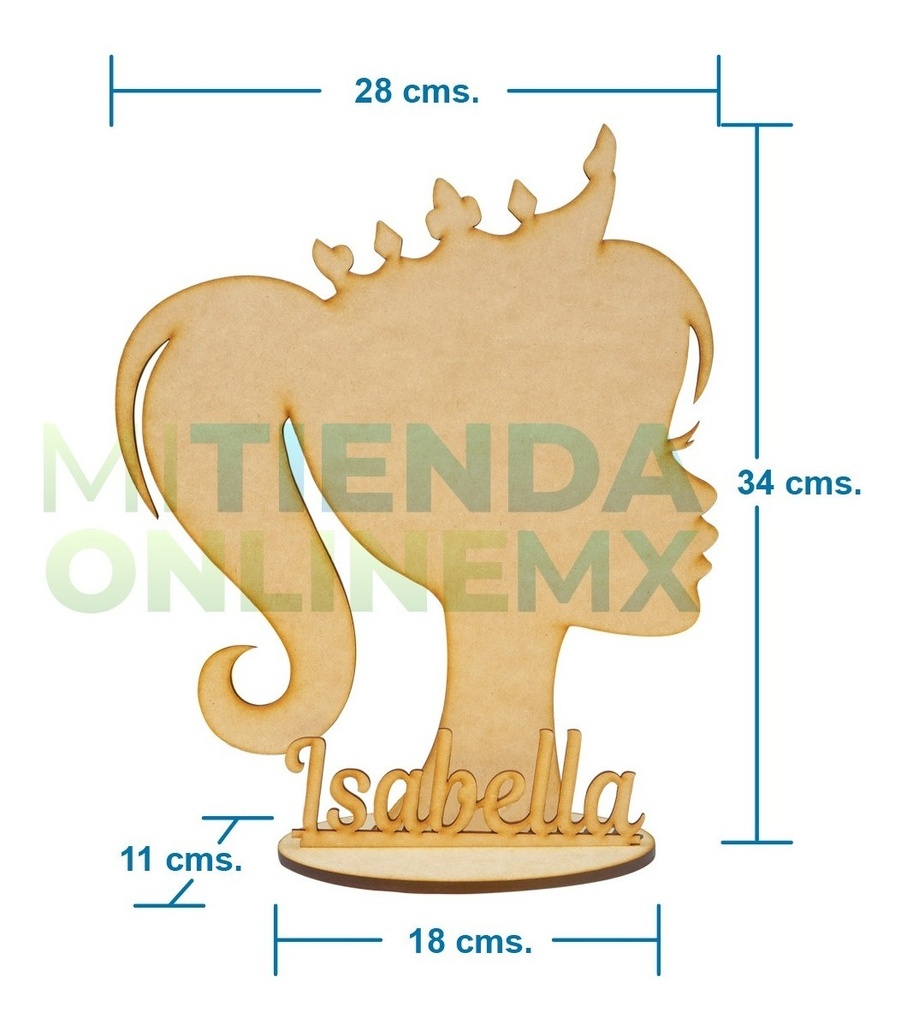 Cabeza Centro De Mesa Barbie Princesa Pack 20 Personalizado