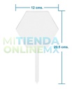 Cake Topper Hexagonal Acrilico 3mm - 50 Pzs. 