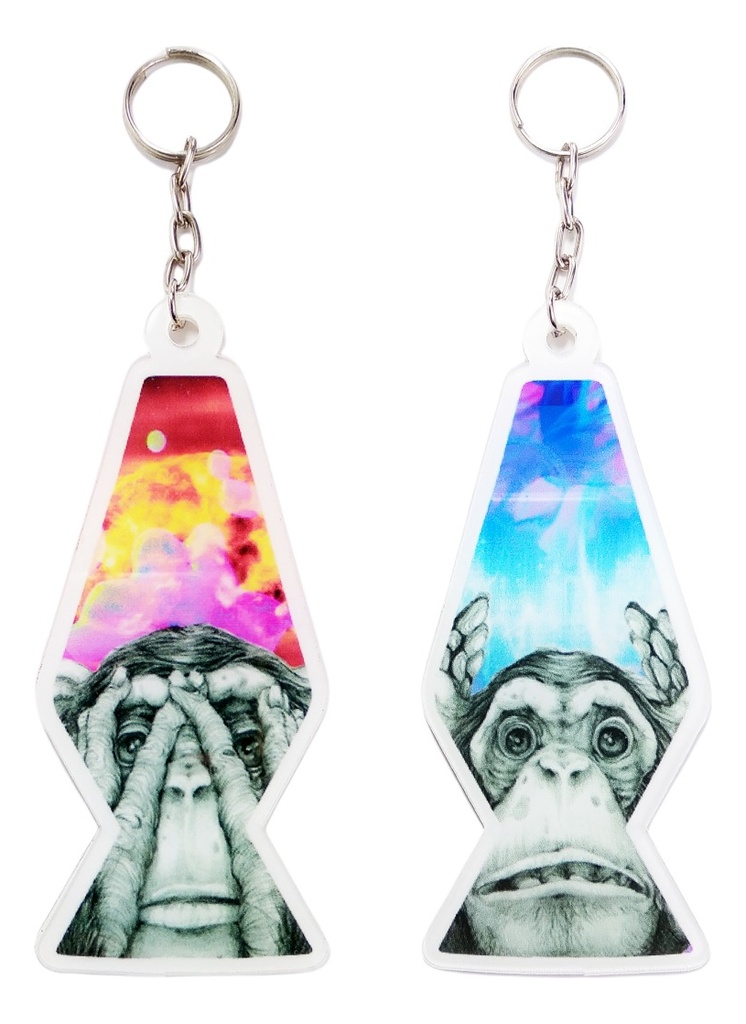 Juego De Llaveros Doble Vista Acrílico Impreso