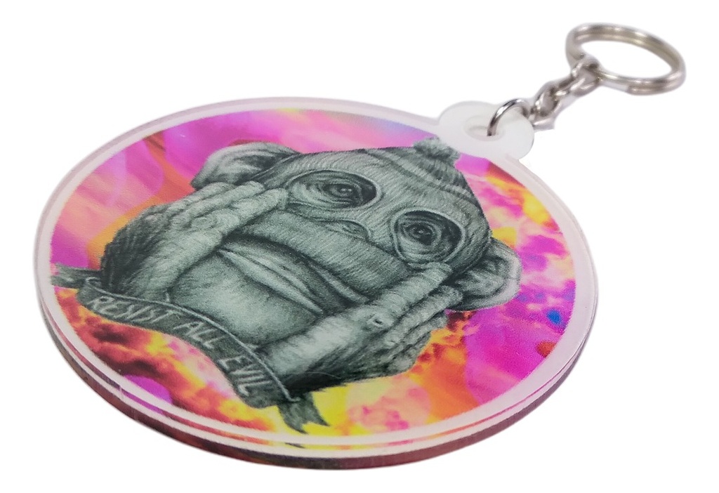 Juego De Llaveros Doble Vista Acrílico Impreso