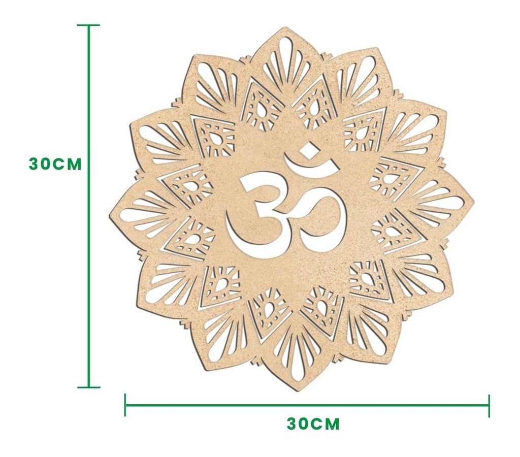 Cuadro Mandala Om Deco Muro Pared Decoración 30x30