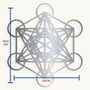 Cuadro Cubo Metatron Muro Pared Decoración 30x27 Oro/plata