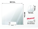 Mampara Anticontagios. 60x60 Cm. Grosor 3 Mm Económica